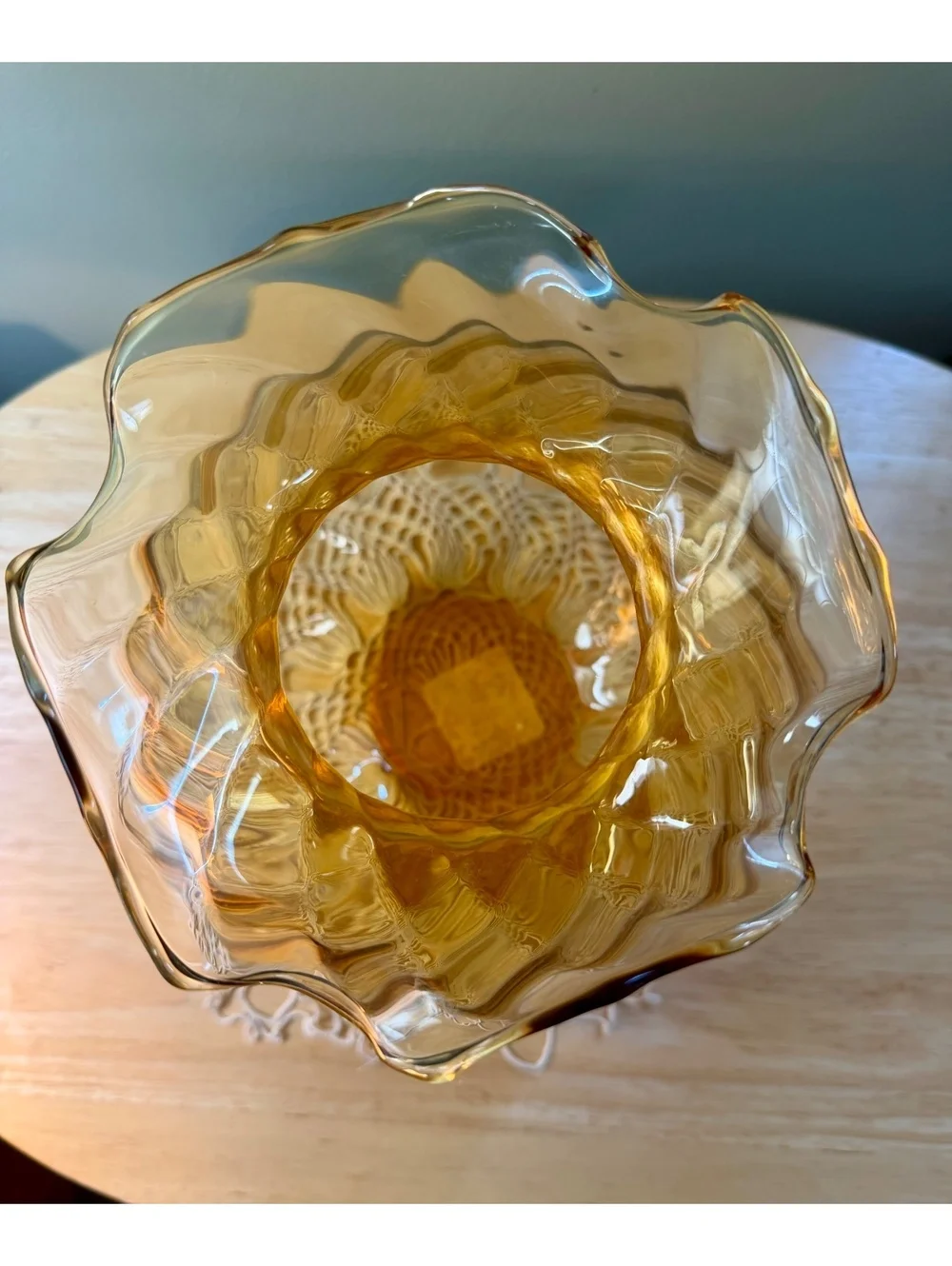 Alessandro Coppola Hand-Blown Amber Glass Vase